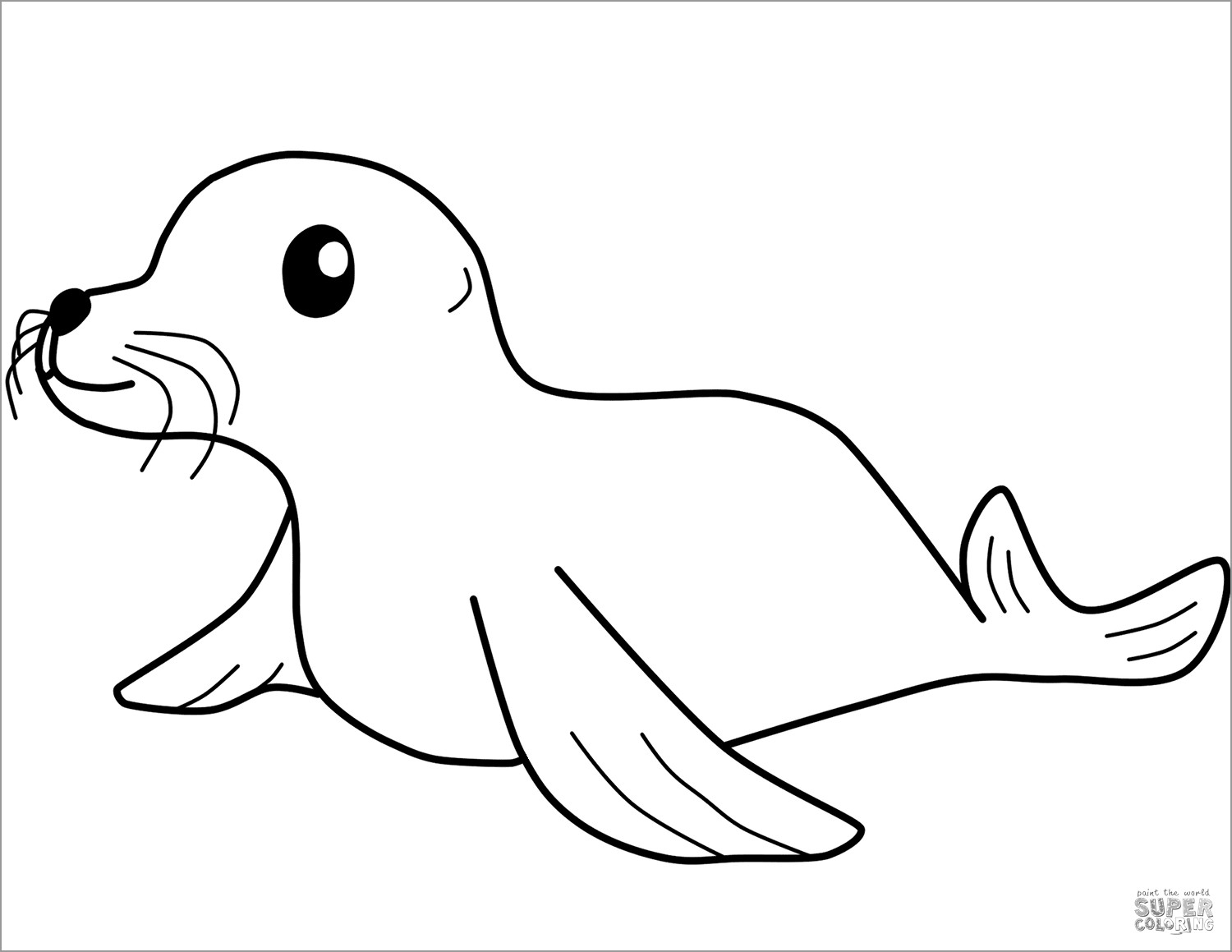 Baby Seal Coloring Page Coloringbay