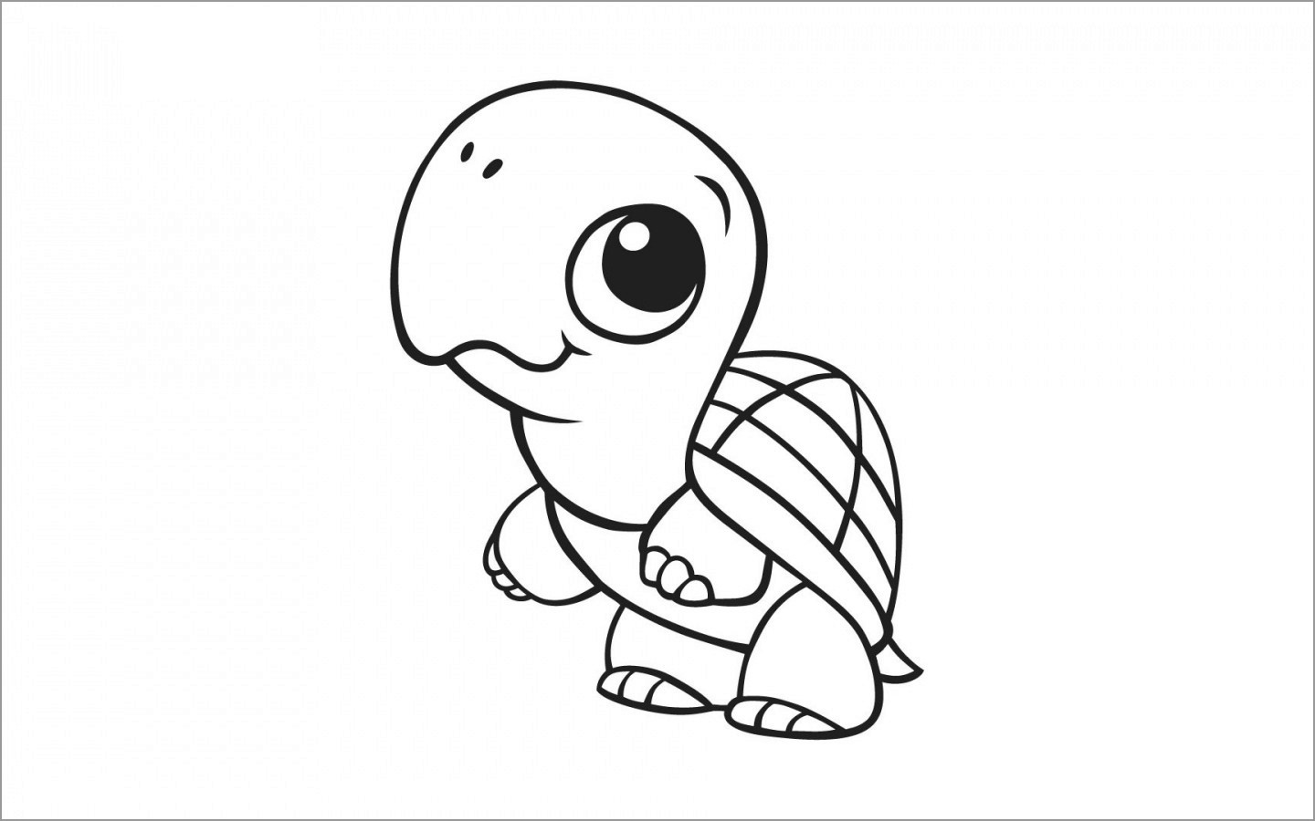 Baby Turtle Coloring Page