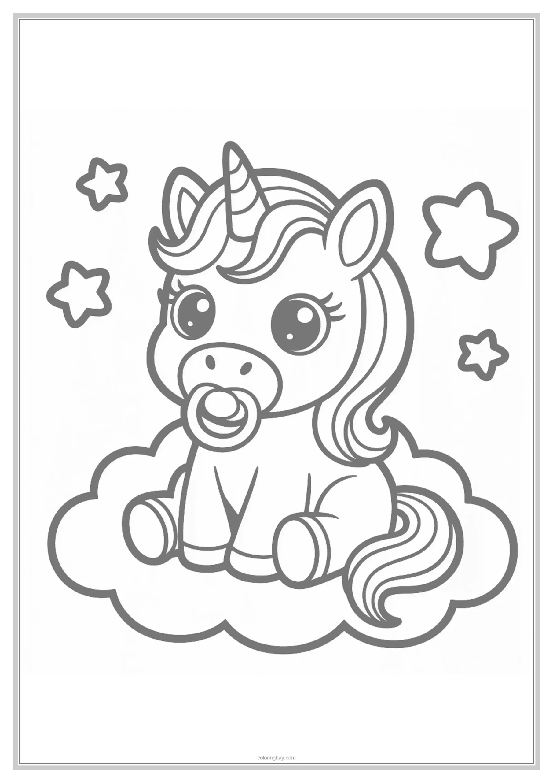 baby unicorn coloring page baby unicorn coloring page