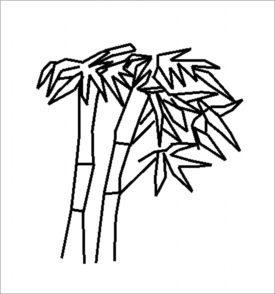 Bamboo Coloring Pages for Kids