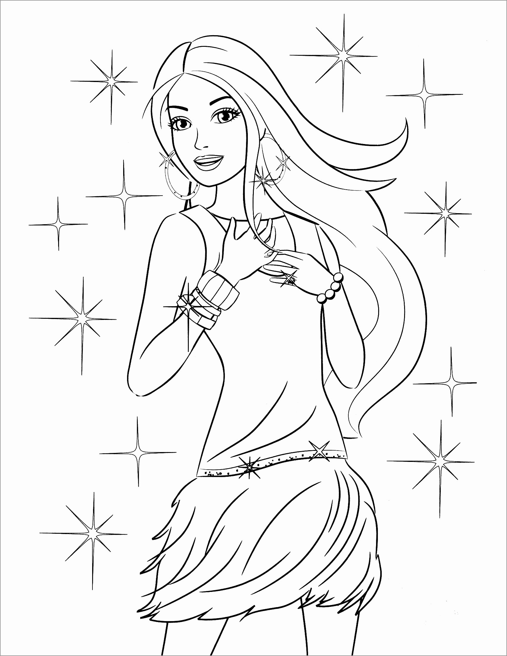 Barbie Coloring Pages to Print   ColoringBay