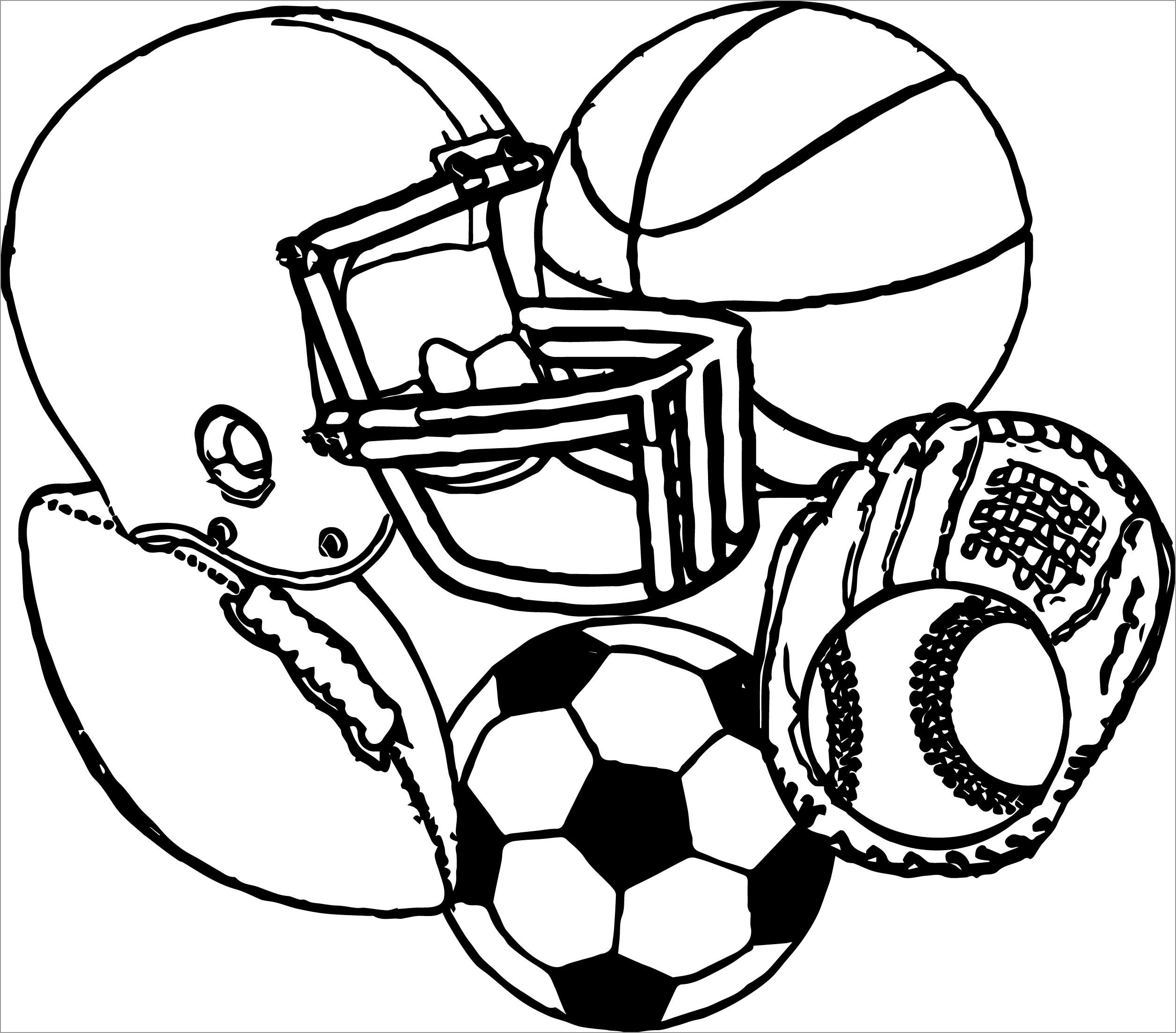 Baseball Equipment Coloring Pages