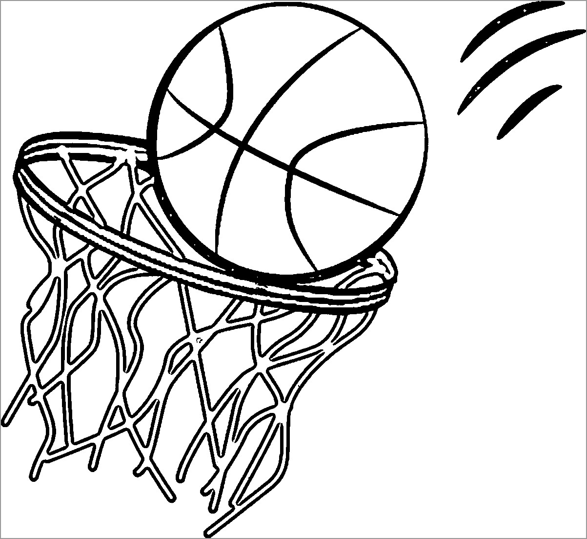 Basketball Net Coloring Pages   ColoringBay