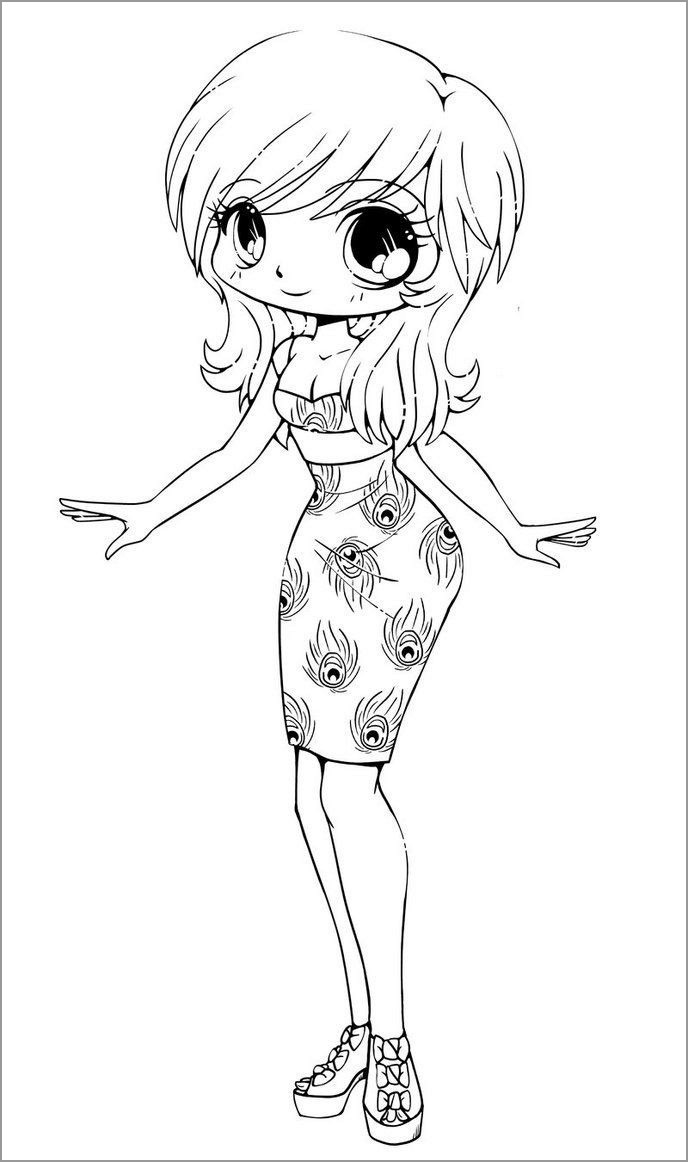 Beautiful Chibi Coloring Pages