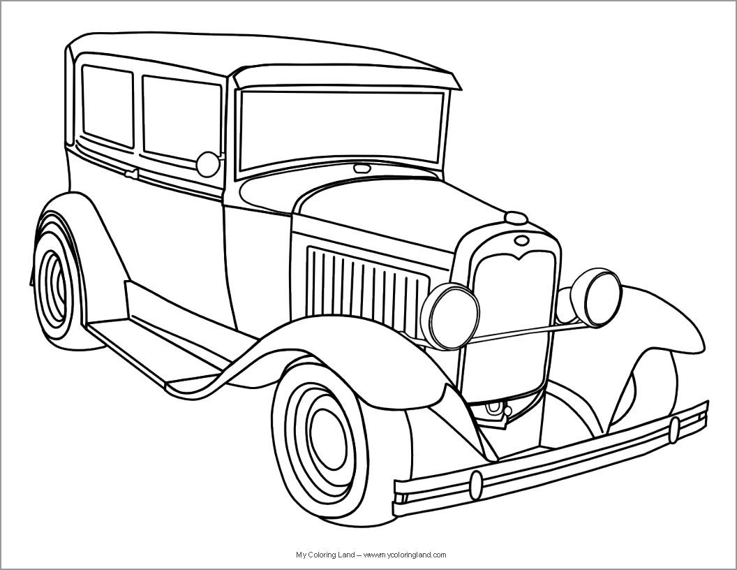 Beautiful Classic Cars Coloring Pages