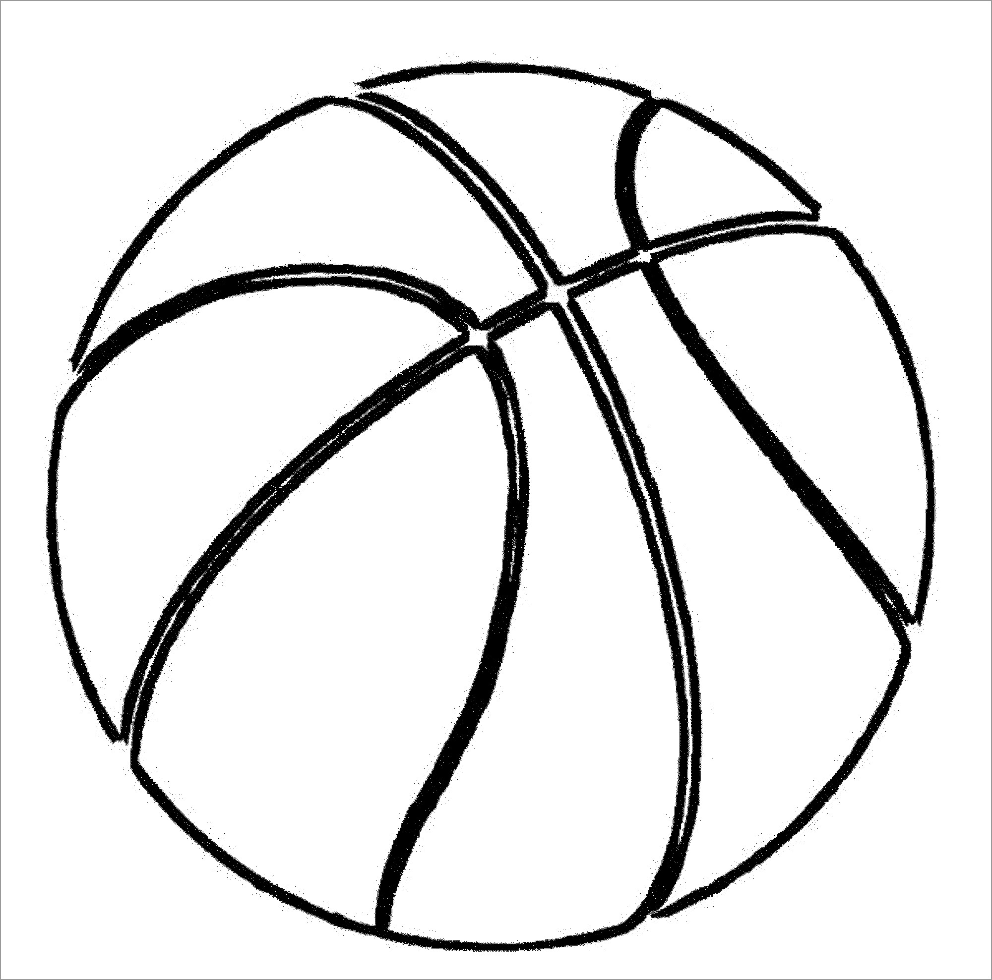 Big Basketball Ball Coloring Page