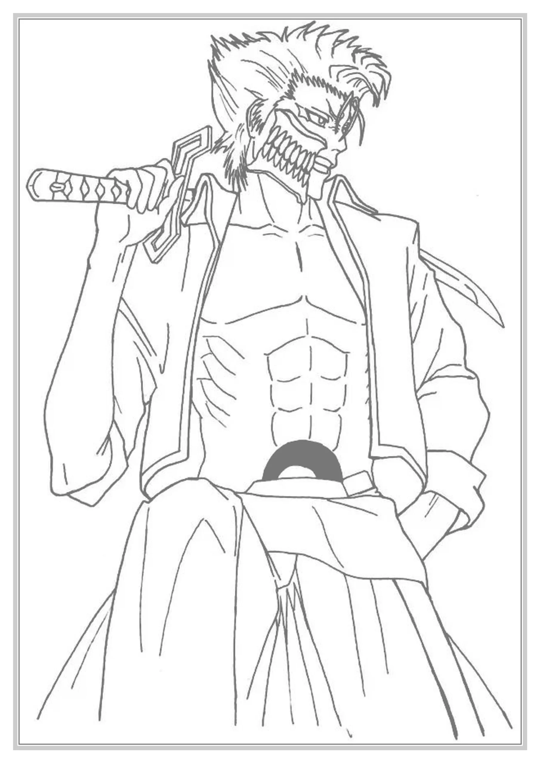 bleach coloring page to print