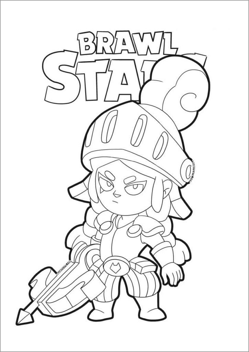 Brawl Stars Coloring Pages Amber Coloringbay - coloriage chelly brawl stars