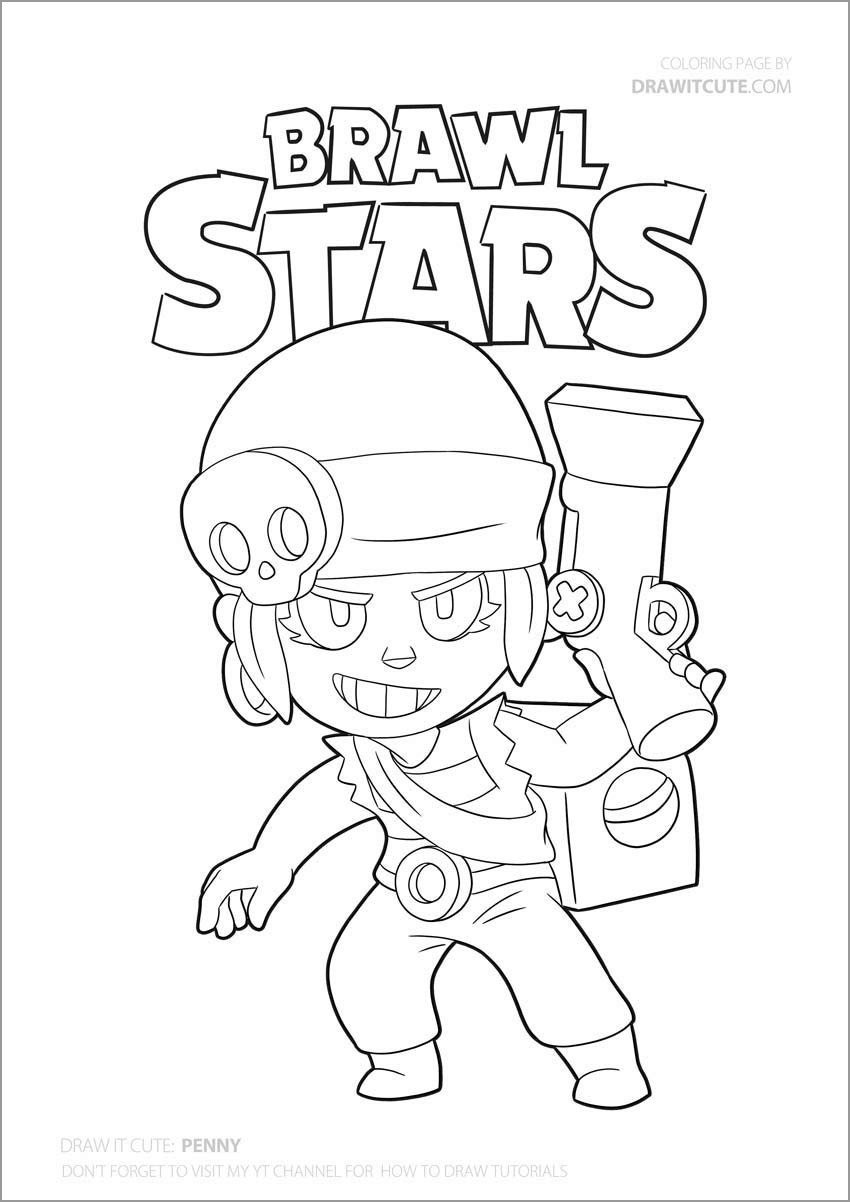 Brawl Stars Coloring Page Penny