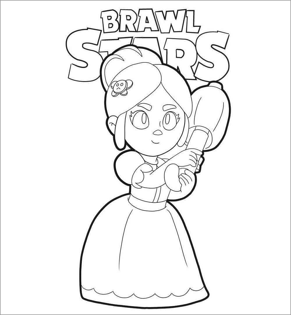 Brawl Stars Coloring Pages Amber Coloringbay - brawl stars jessie to colour