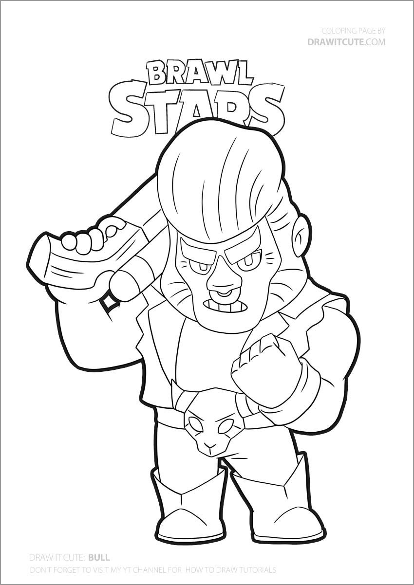 Brawl Stars Coloring Pages Bull