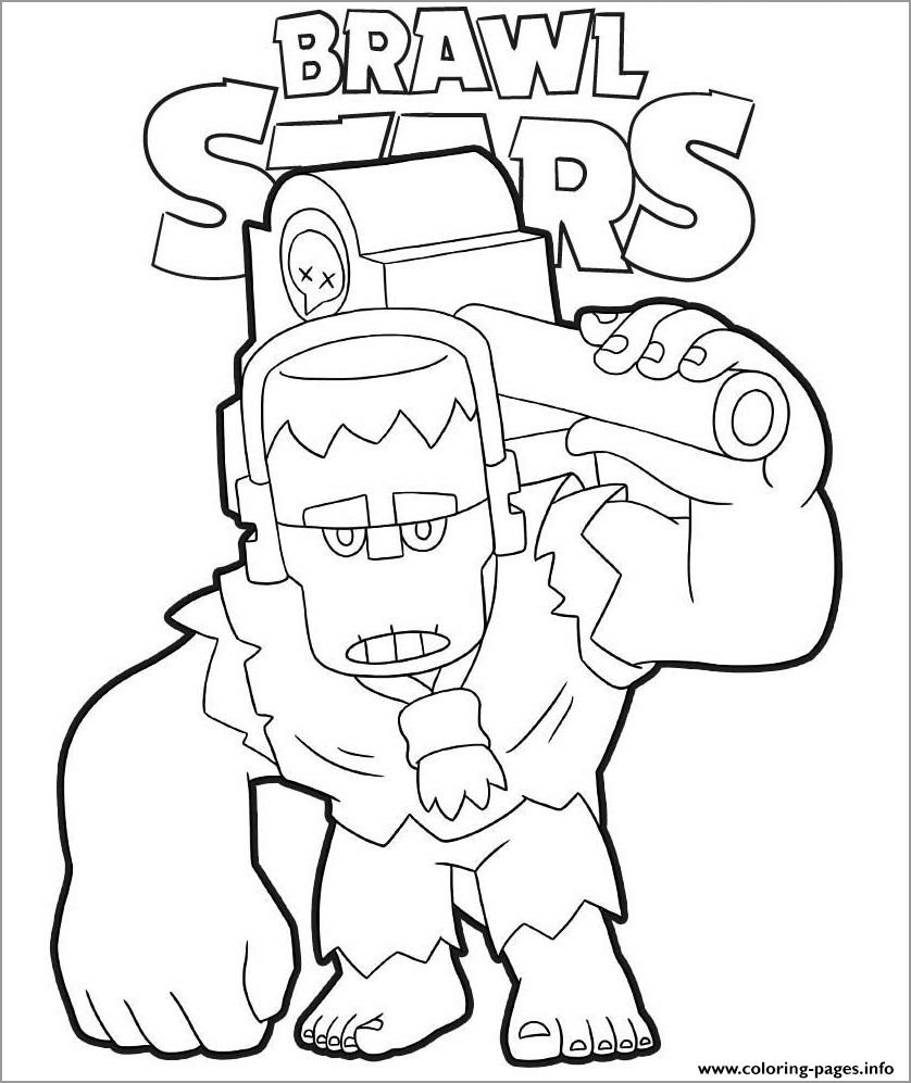 Brawl Stars Coloring Pages Frank