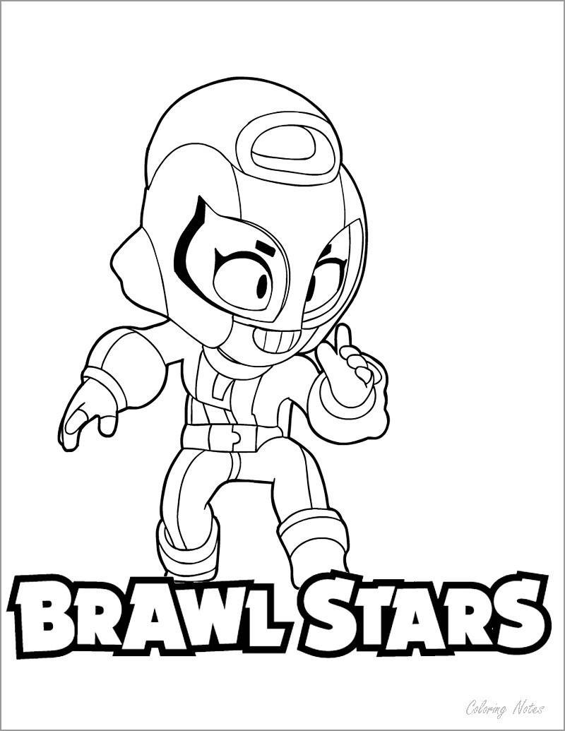 Brawl Stars Coloring Pages Max Coloringbay - coloring brawl stars crow