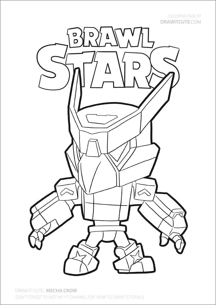 Brawl Stars Coloring Pages Mecha Crow Coloringbay - brawl stars coloring pages robo cro