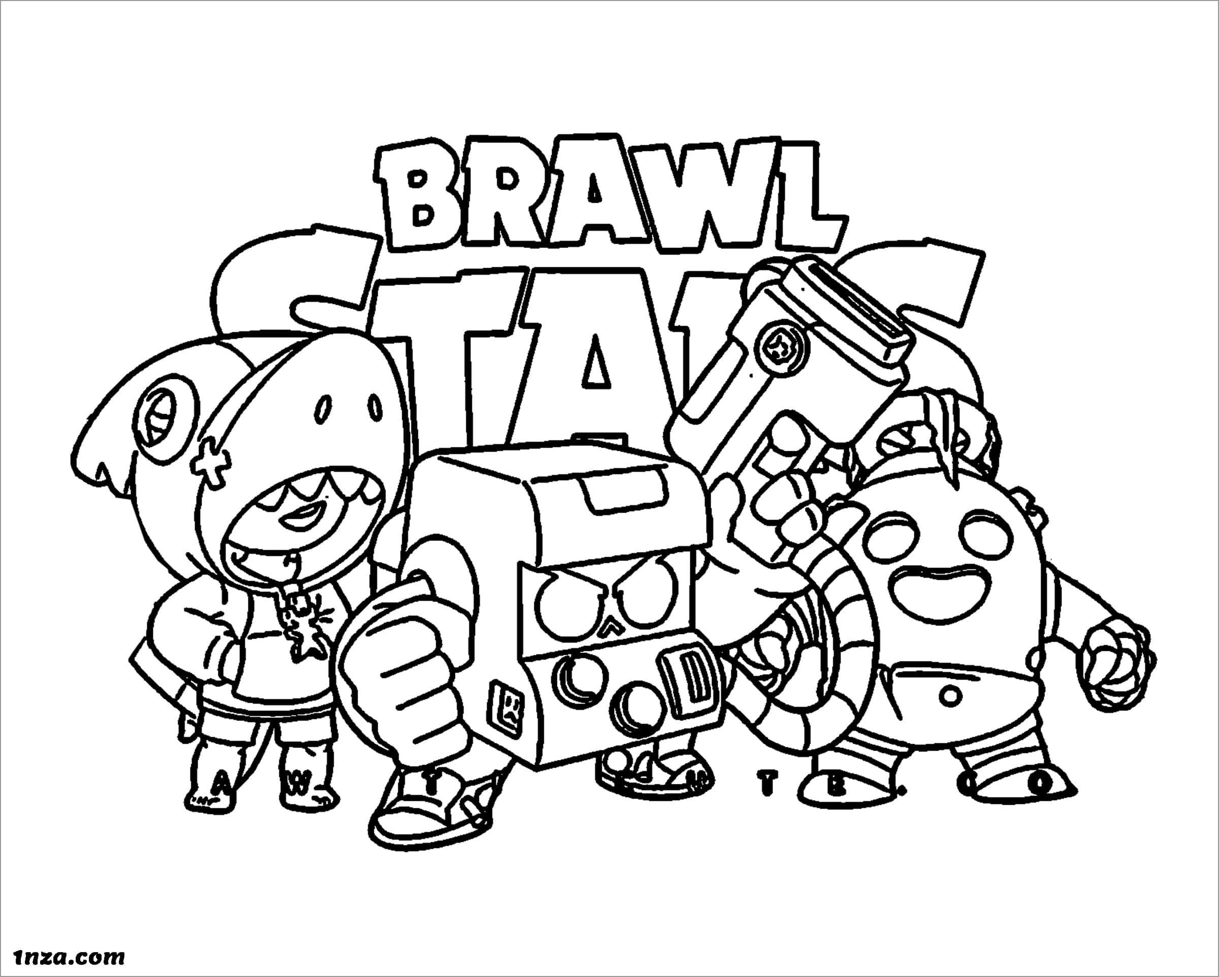 Brawl Stars Coloring Pages Splendi Coloringbay - brawl stars mecha crow coloring page