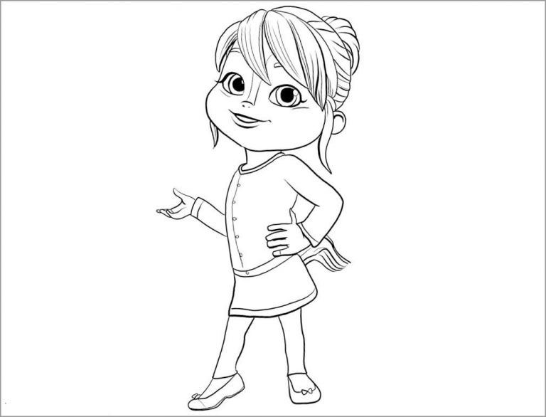 Brittany Alvin and Simon - Alvin and the Chipmunks Coloring Page