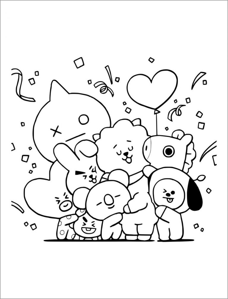 Baby Bt21 Coloring Pages Coloringbay