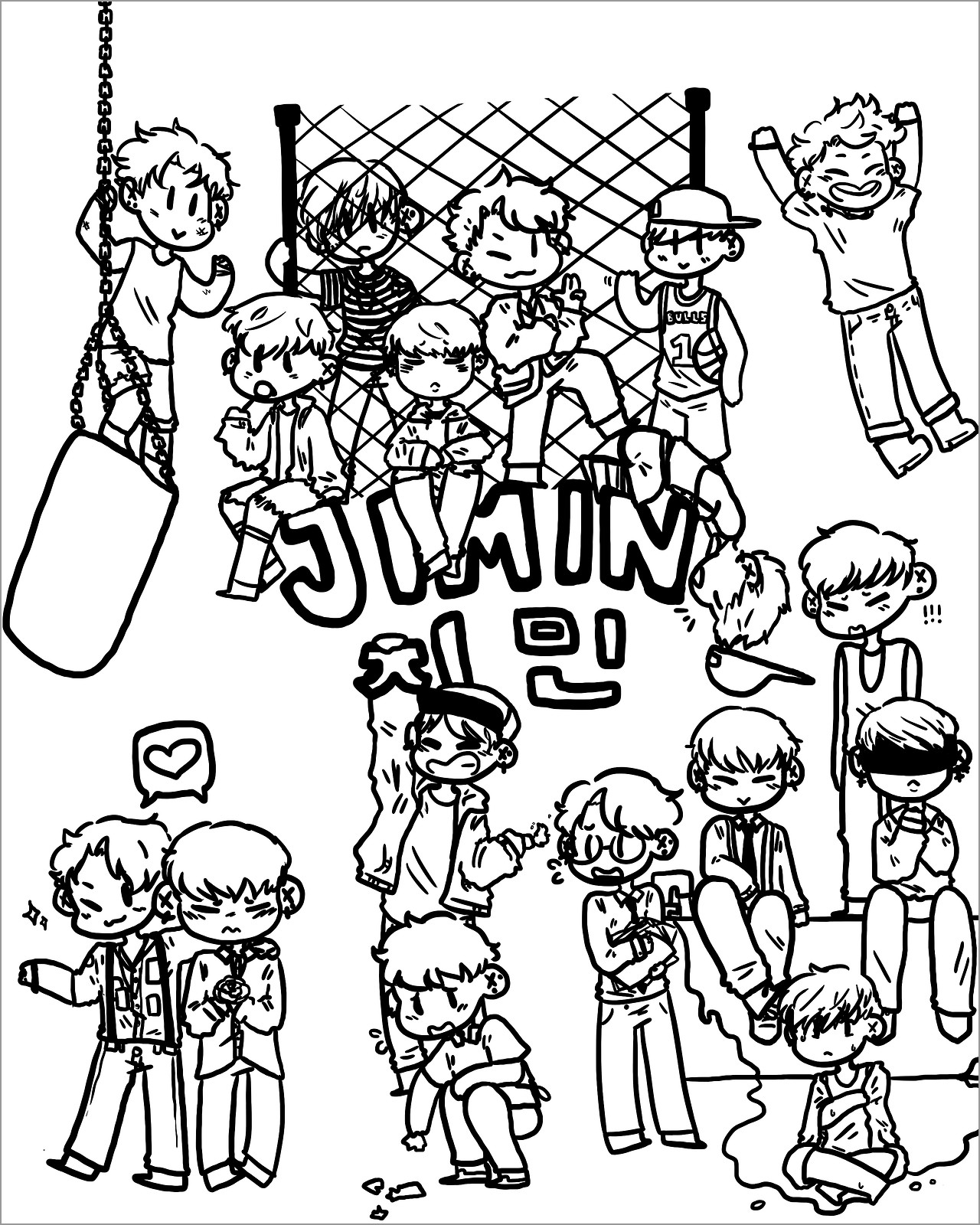 Download BTS Coloring Pages - ColoringBay