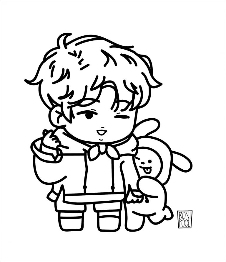 Coloring Pages Bts Chibi / Thewallzgallery Cute Coloring Pages Bts