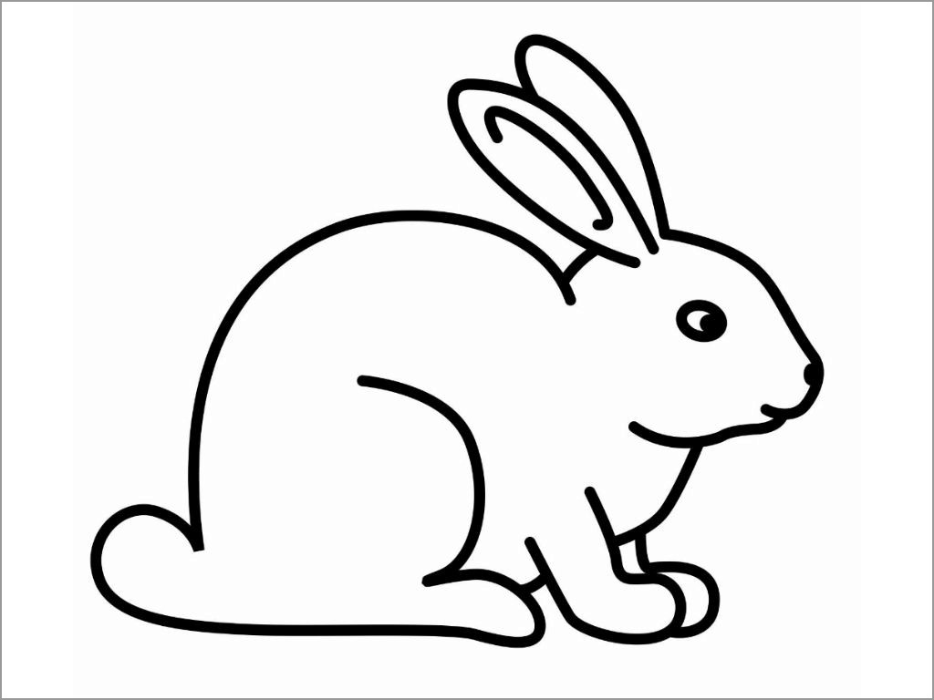 Bunny Coloring Page for toddlers