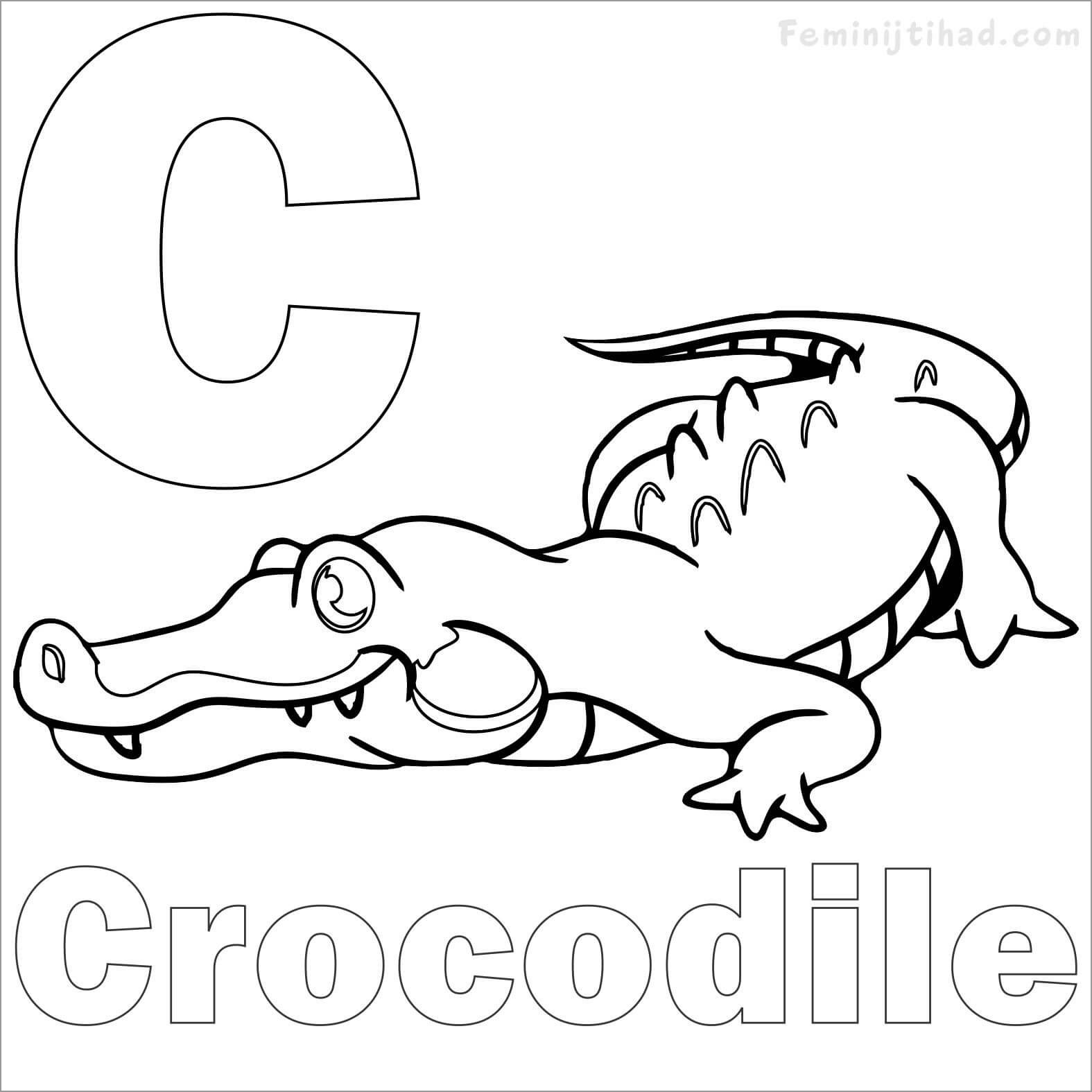Crocodile Coloring Pages - ColoringBay
