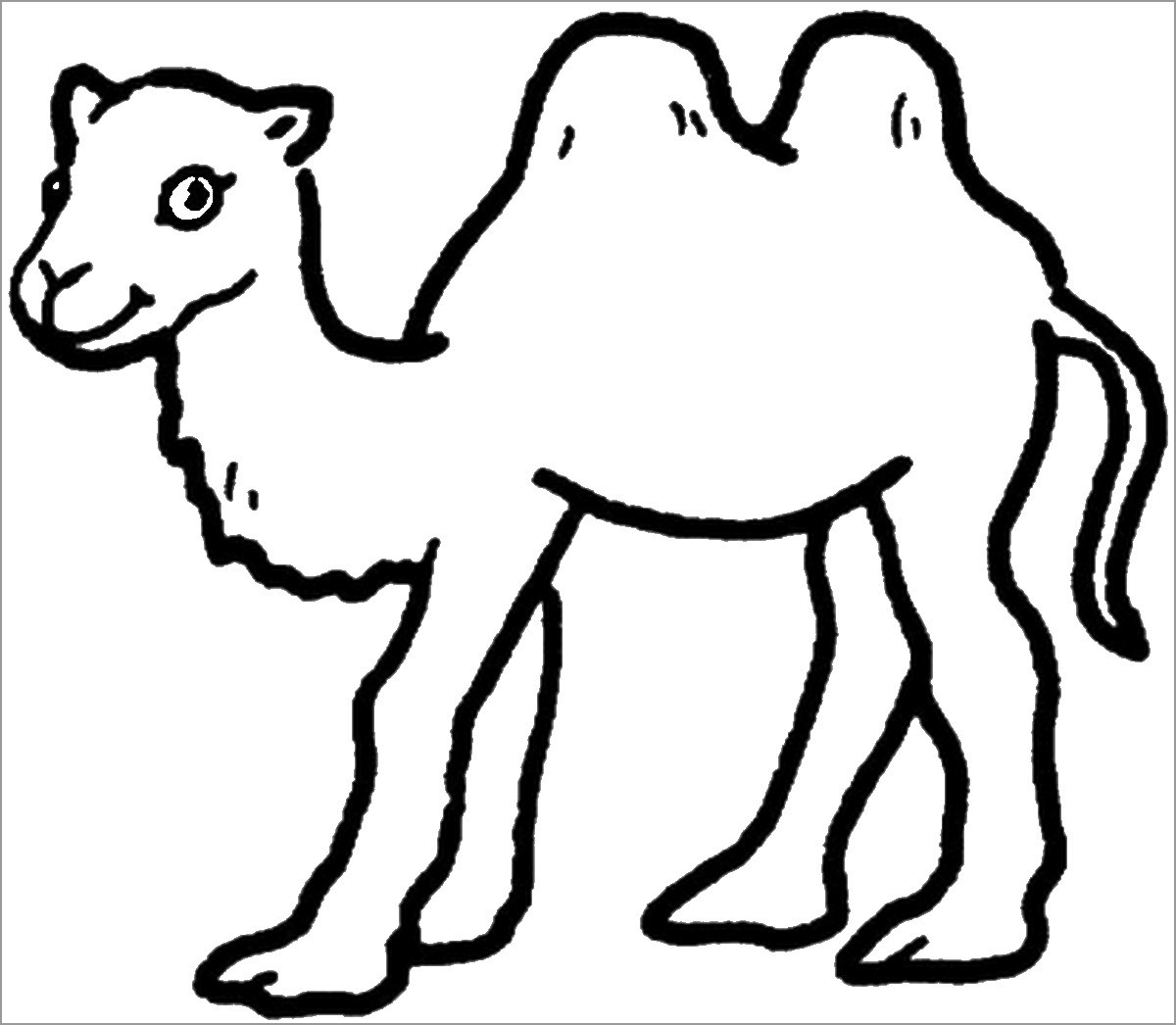 Camel Coloring Page for Kids