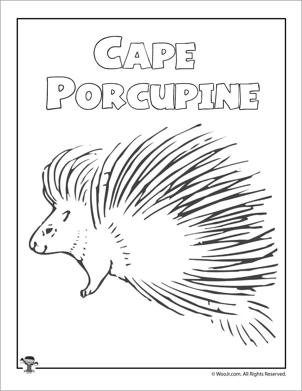 Cape Porcupine Coloring Page