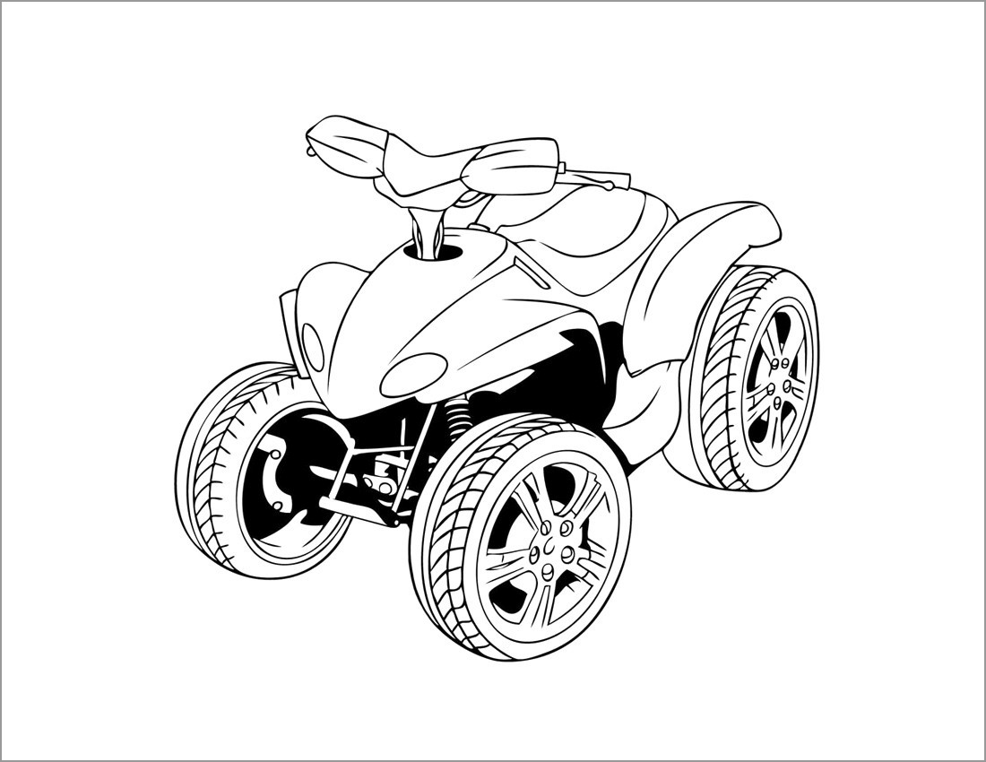 Cartoon 4 Wheeler Coloring Pages