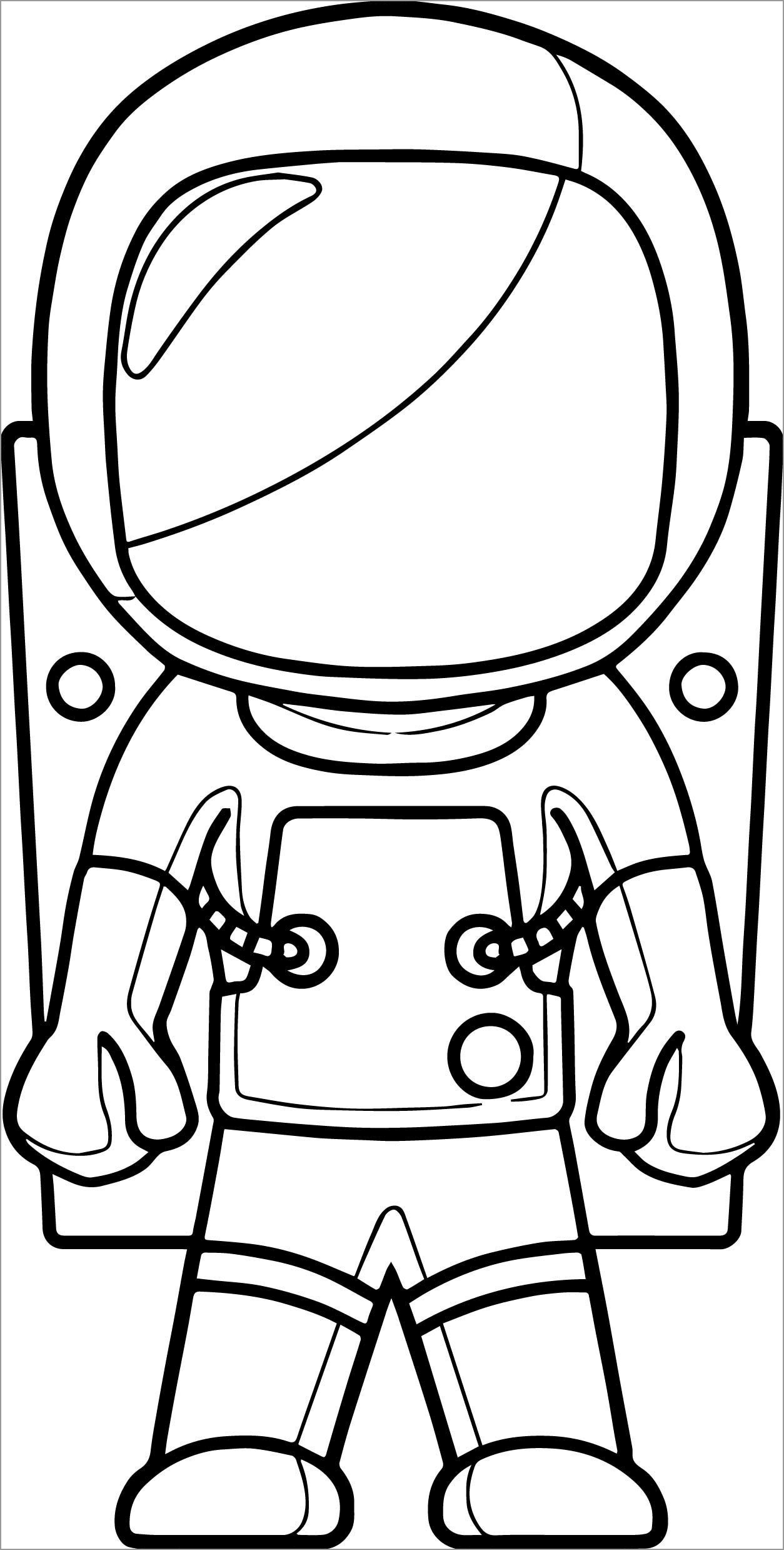 Cartoon astronaut Coloring Pages
