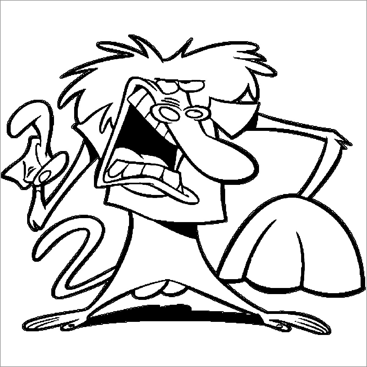 Cartoon Baboon Coloring Pages