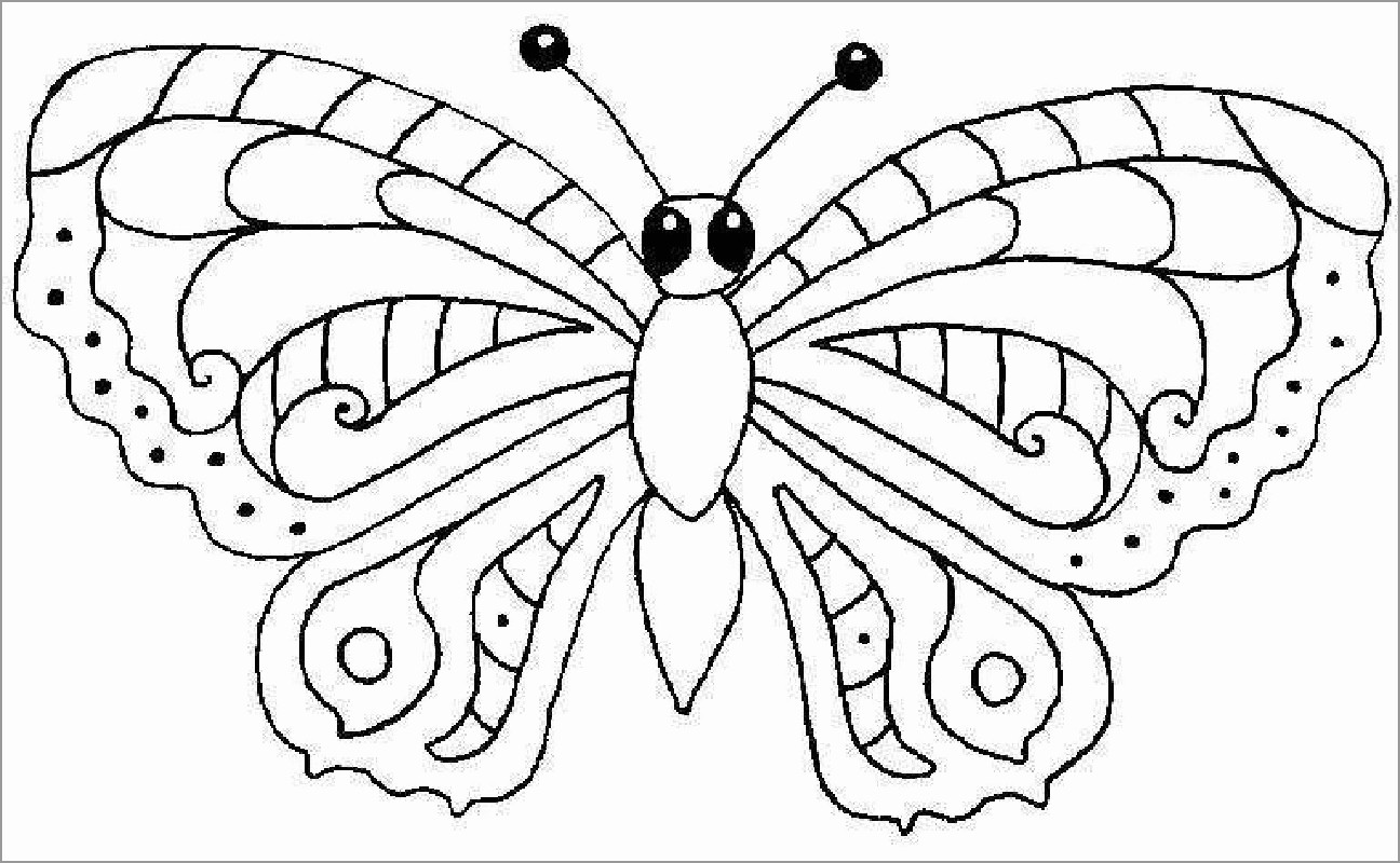 Cartoon butterfly Coloring Pages for Kids   ColoringBay