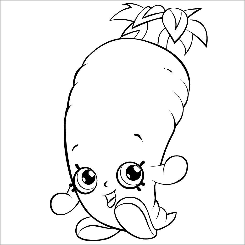 Cartoon Carrots Coloring Page