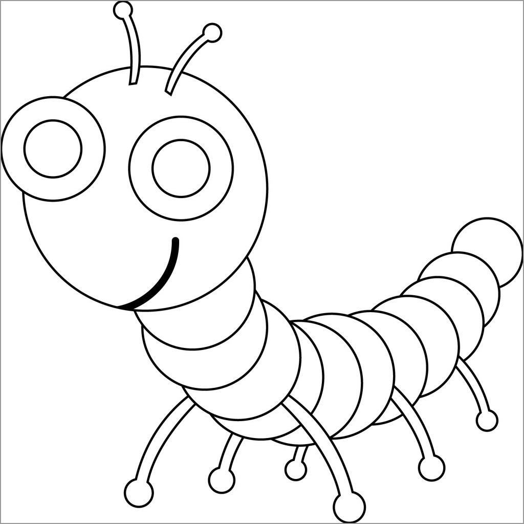 Cartoon Centipede Coloring Page