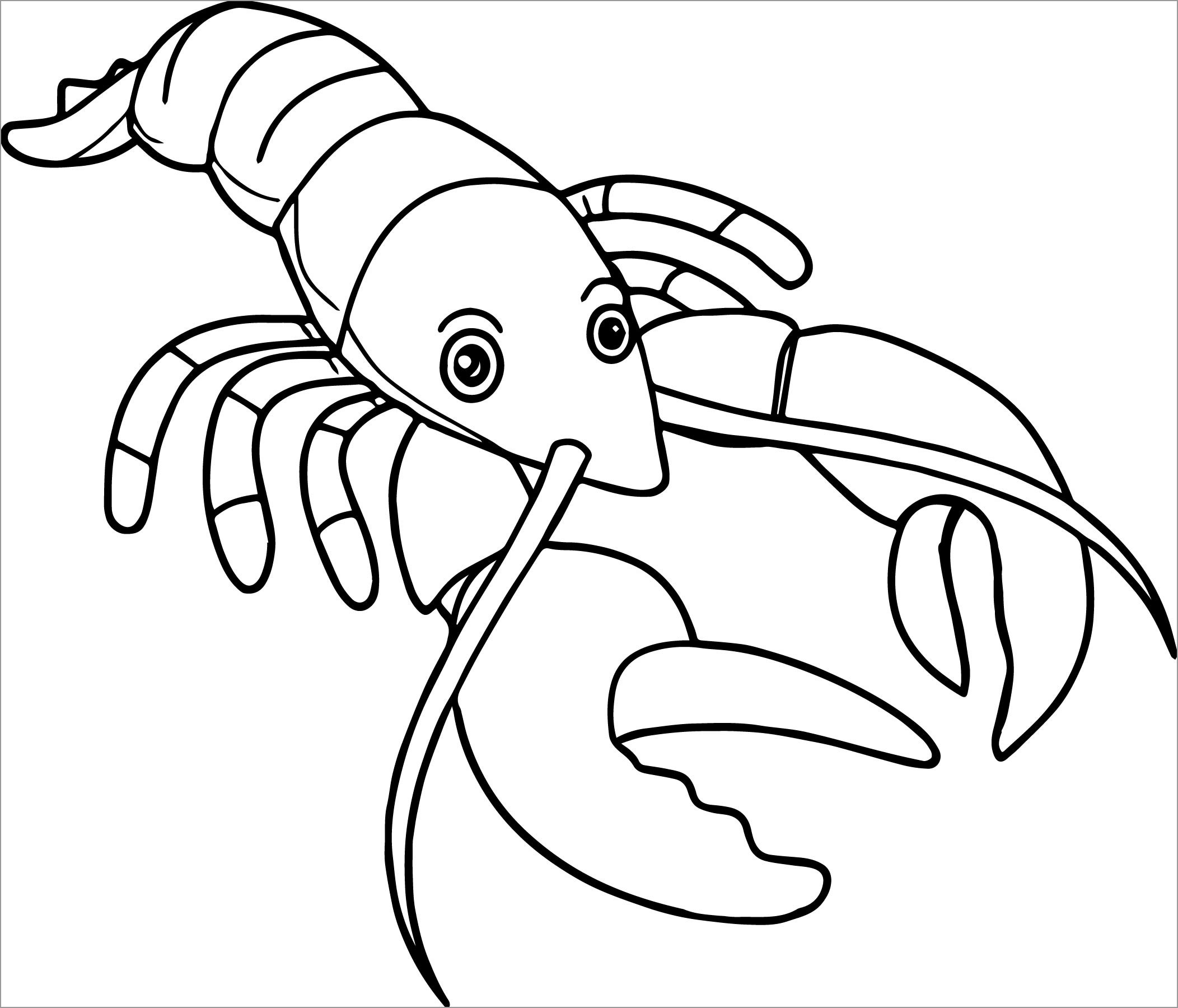 Coloring Page Of A Lobster ColoringBay