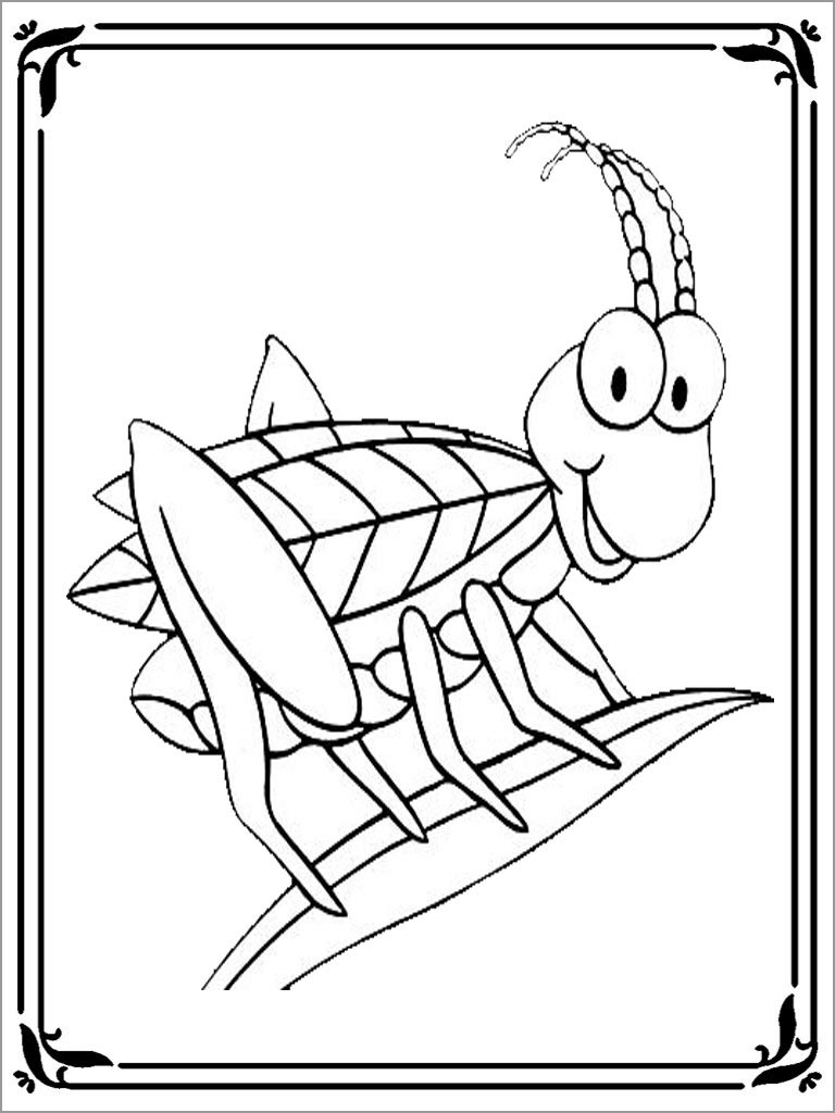 Cartoon Locust Coloring Pages