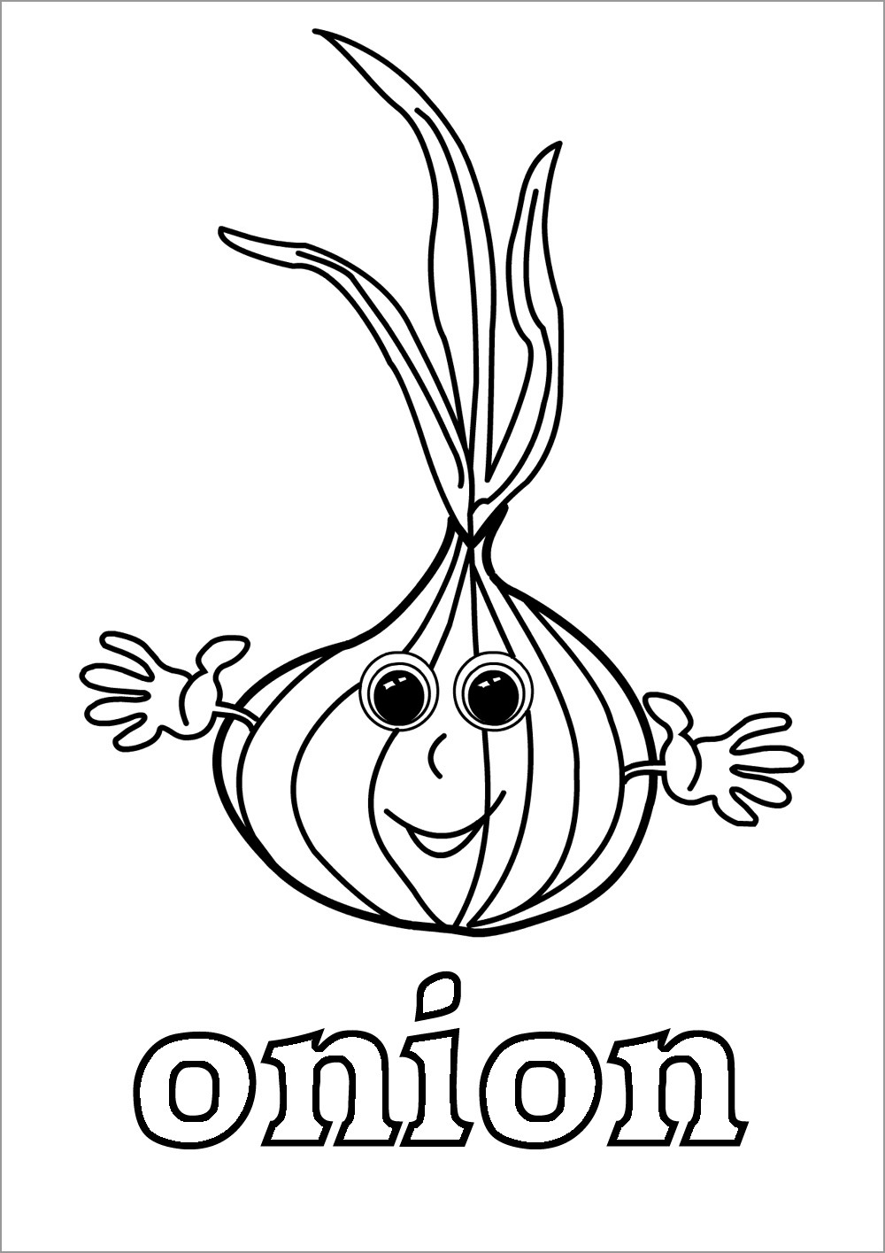 Cartoon Onions Coloring Pages for Kids