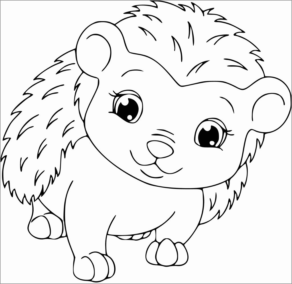 Cartoon Porcupines Coloring Page