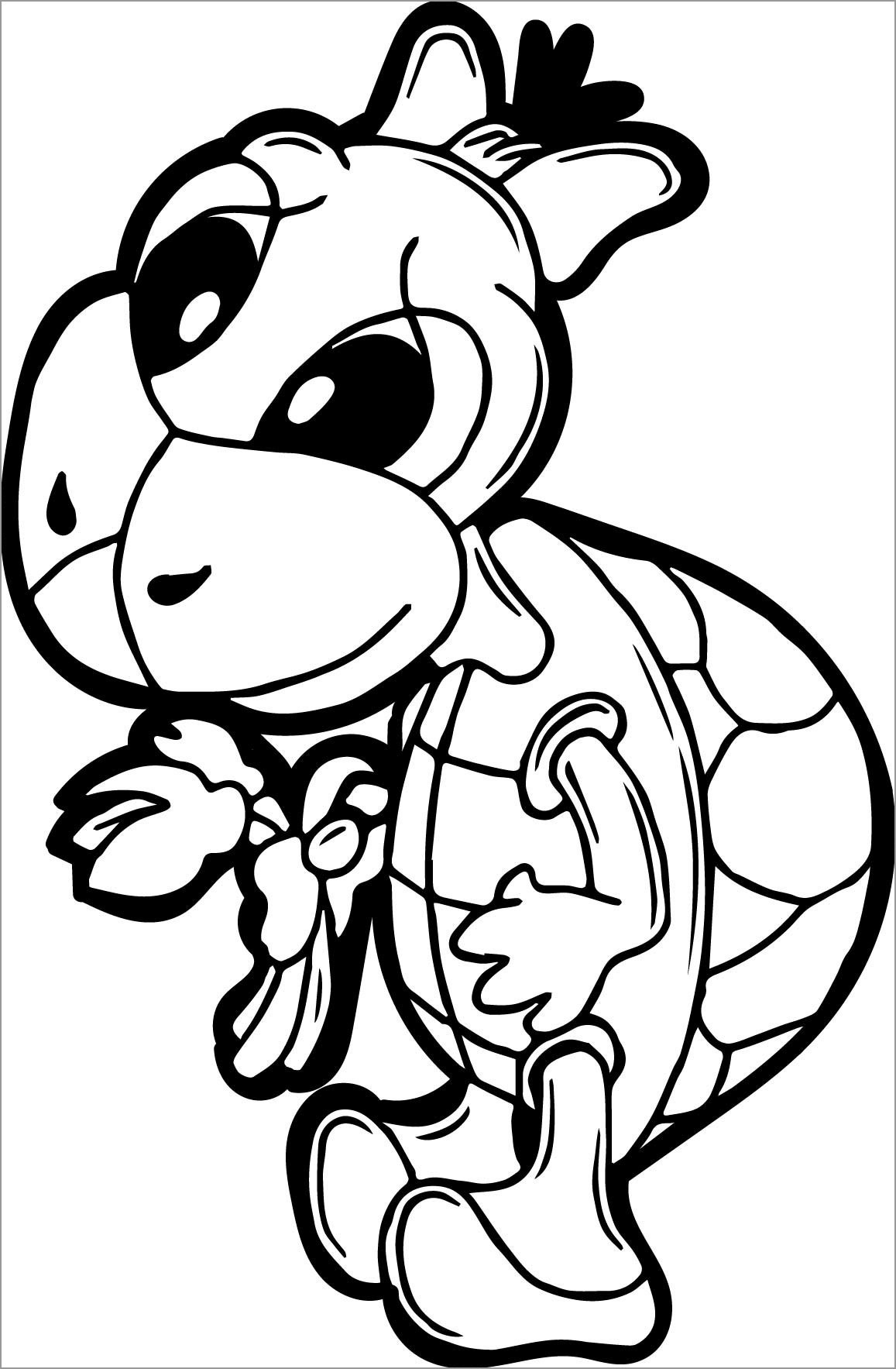 Cartoon tortoise Coloring Page