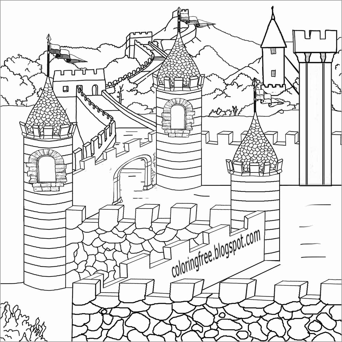 Castle Clash Of Clans Coloring Page
