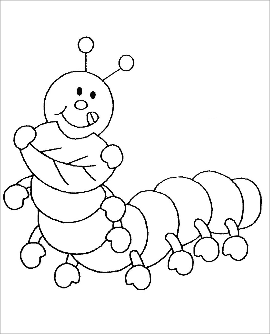 Caterpillar Insects Coloring Pages for Kids