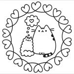 Pusheen Birthday Coloring Page for Kids - ColoringBay