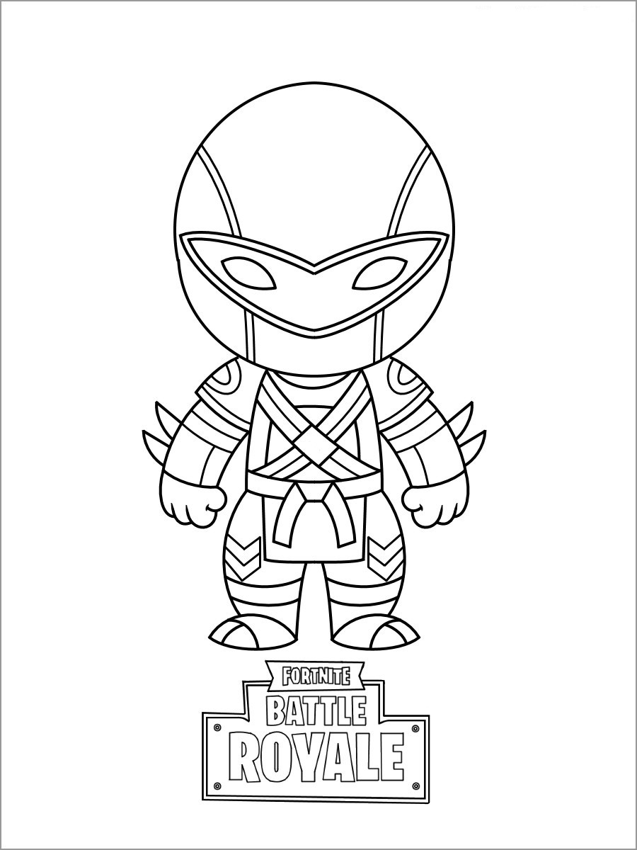 Chibi fortnite Battle Royale Coloring Page   ColoringBay