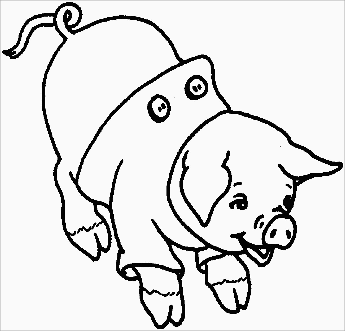 Chinese Pig Coloring Page