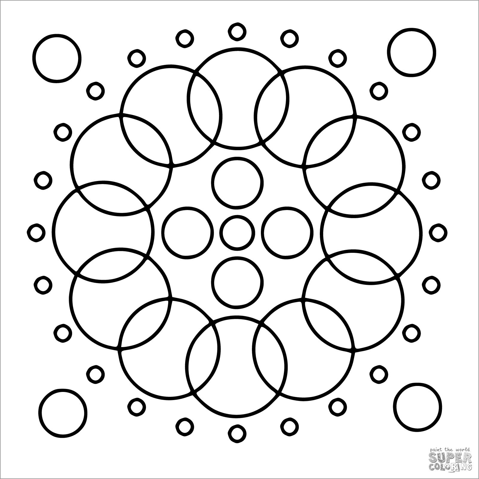 Circle Mandala Coloring Pages