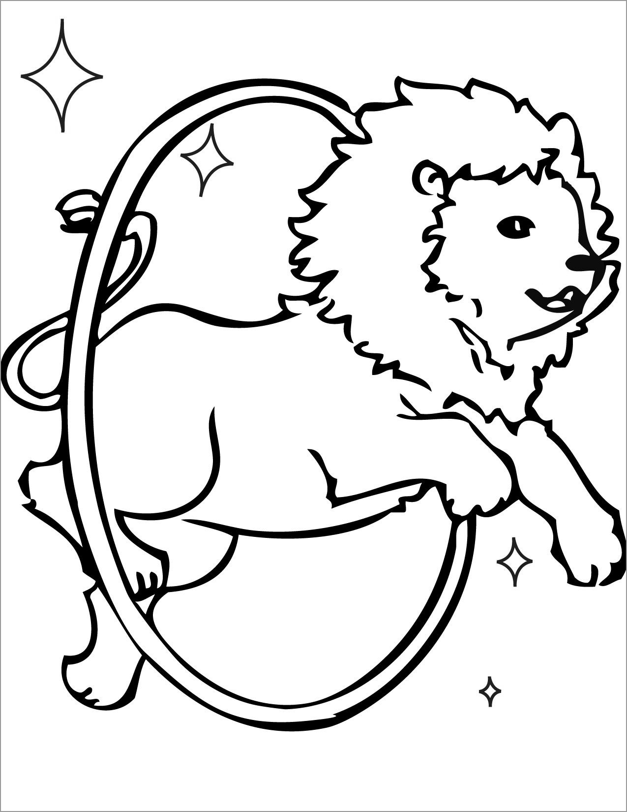 Circus Animals Coloring Page to Print