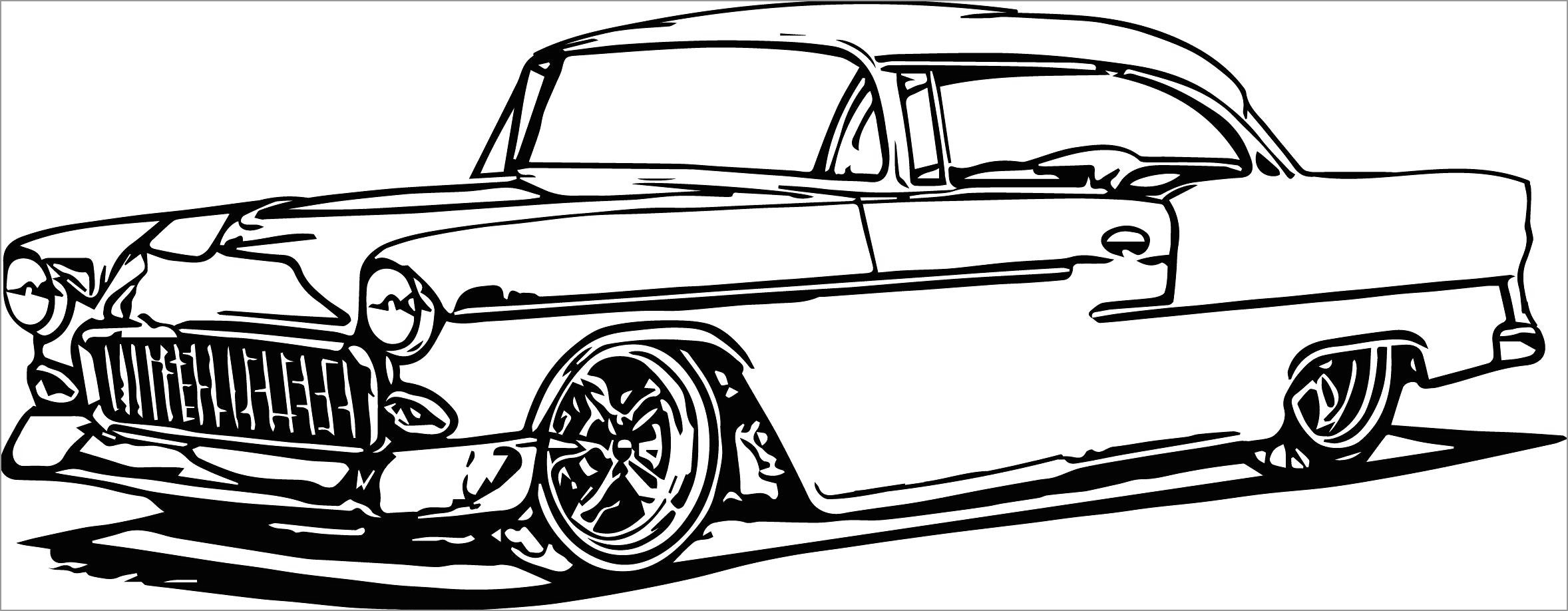 classic cars coloring pages coloringbay