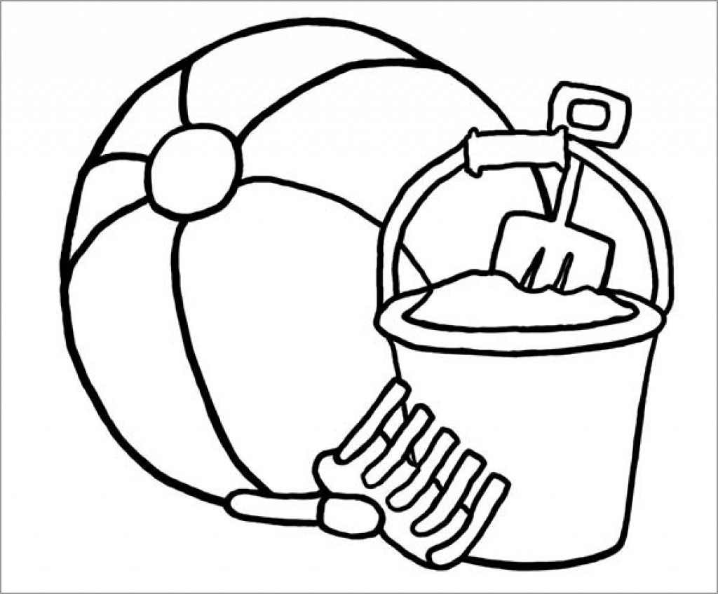 Coloring Page Of A Beach Ball