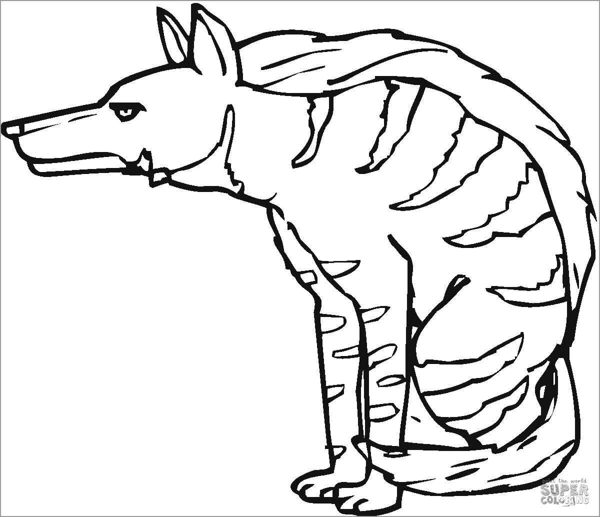 Coloring Page Of A Hyena