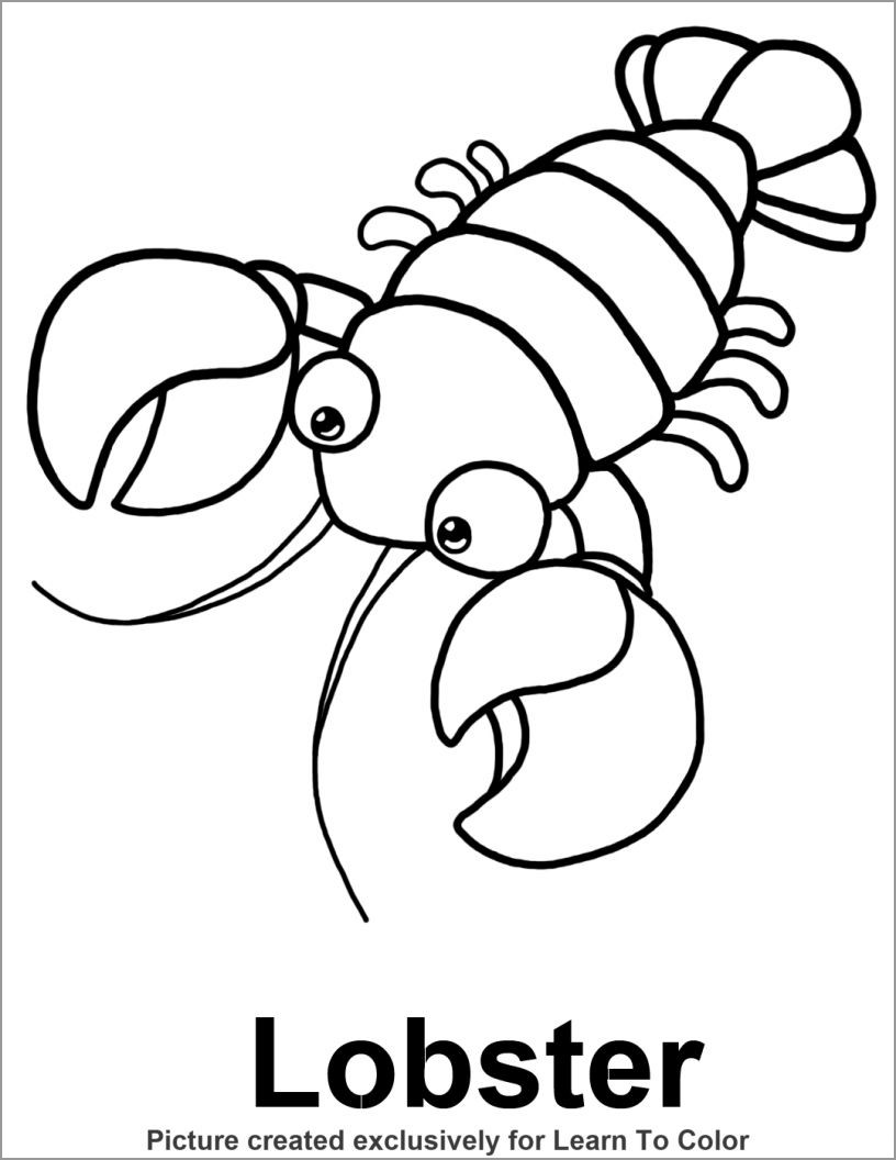 Coloring Page Of A Lobster