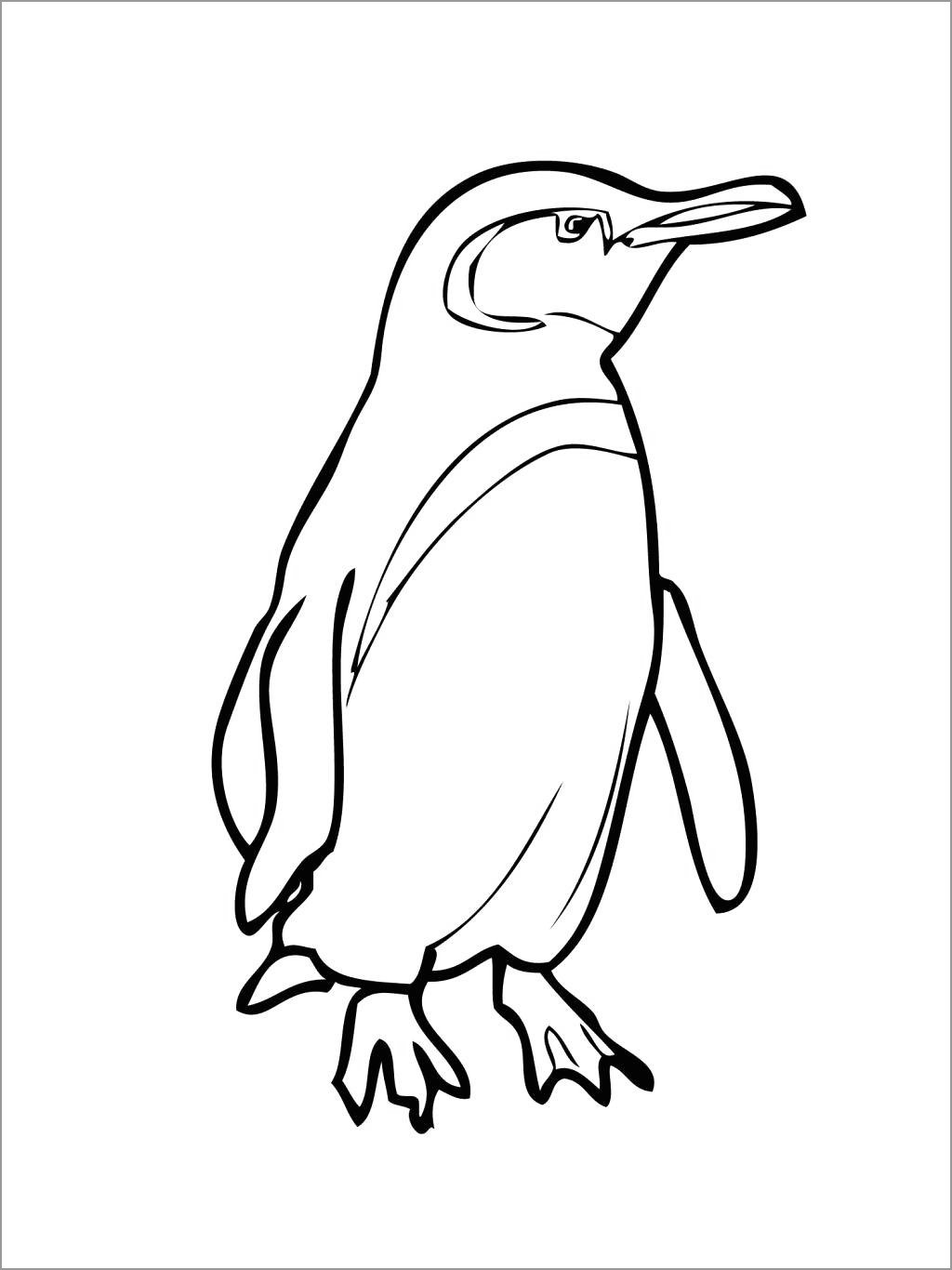 Coloring Page Of A Penguin